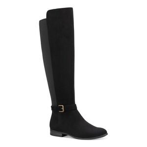 STYLE & COMPANY Womens Black Buckled Strap Kimmball Block Heel Riding Boot 6 M